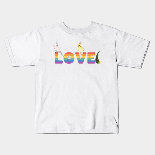 LGBT Birds Kids T-Shirt by merue